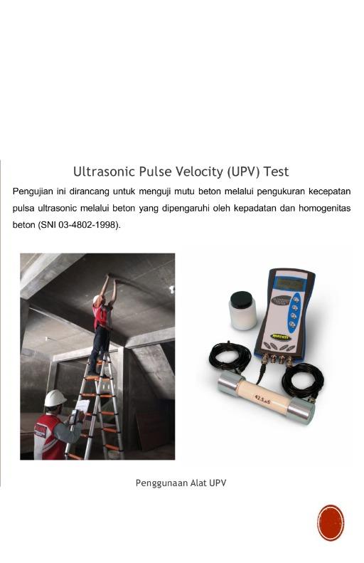 Ultrasonic Pulse Velocity (UPV) Test